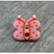 Bouton papillon rose-rouge 12mm