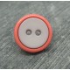 Bouton bicolore corail-gris 16mm