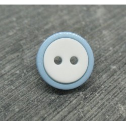 Bouton bicolore ciel blanc 13mm