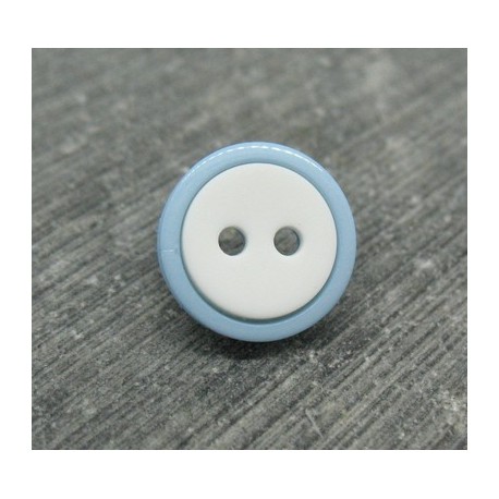 Bouton bicolore ciel blanc 13mm