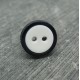 Bouton bicolore noir blanc 13mm