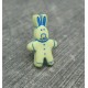 Bouton lapin amande bleu 18mm