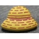 Bouton bob jaune fuschia 18  mm b66