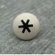 Bouton astérisque argent noir 12mm