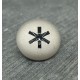 Bouton astérisque argent noir 18mm