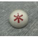 Bouton astérisque argent rouge 18mm