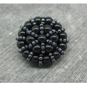 Bouton perle résine noir 28mm
