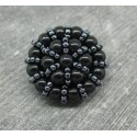 Bouton perle résine noir 28mm