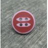 Bouton navettes rose carmin 13mm