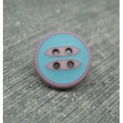 Bouton navettes vieux rose turquoise 13mm