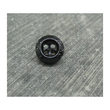 Bouton nacre 4t noir 11mm