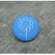 Bouton fleur tournesol bleu 15mm