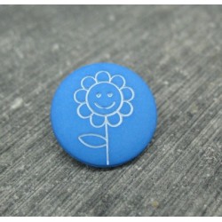 Bouton fleur tournesol bleu 15mm