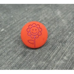 Bouton fleur tournesol orange violet 15mm