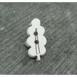 Bouton arbre blanc noir 22mm