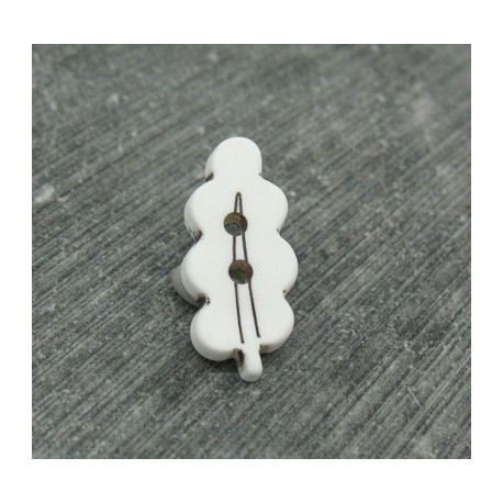 Bouton arbre blanc noir 22mm