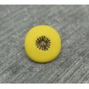 Bouton pistil jaune noir 12mm