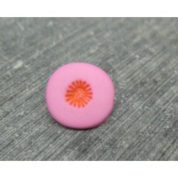 Bouton pistil rose orange 12mm