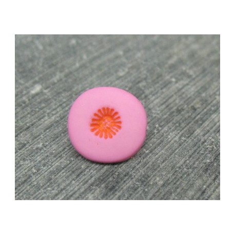 Bouton pistil rose orange 12mm