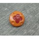 Bouton fleur 4 points orange carmin 12mm