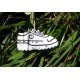 Bouton chaussure de sport blanc noir 20mm