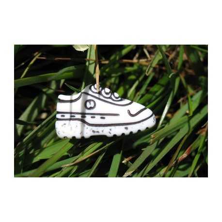 Bouton chaussure de sport blanc noir 20mm