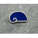 Bouton escargot stylé bleu 18mm