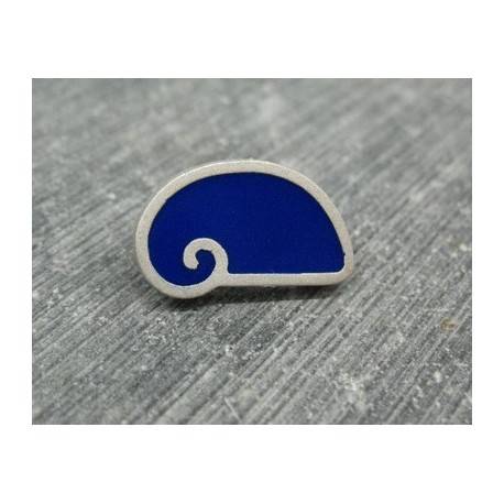 Bouton escargot stylé bleu 18mm