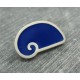 Bouton escargot stylé bleu 25mm