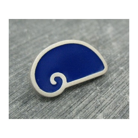 Bouton escargot stylé bleu 25mm