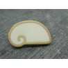 Bouton escargot stylé blanc cassé 25mm