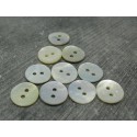 Lot 10 boutons nacre agoya naturel 13mm