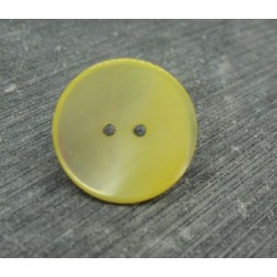 Bouton abalone jaune 22mm