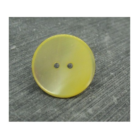 Bouton abalone jaune 22mm