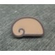 Bouton escargot stylé rose gris 22mm