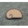Bouton escargot stylé rose gris 22mm