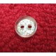 Bouton translucide pailleté argent 10mm