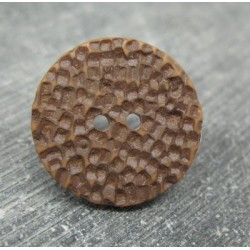 Bouton martelé chocolat 23mm