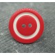 Bouton bicolore rouge blanc 22mm