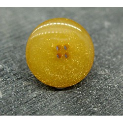 Bouton jaune maïs pailleté or 18mm