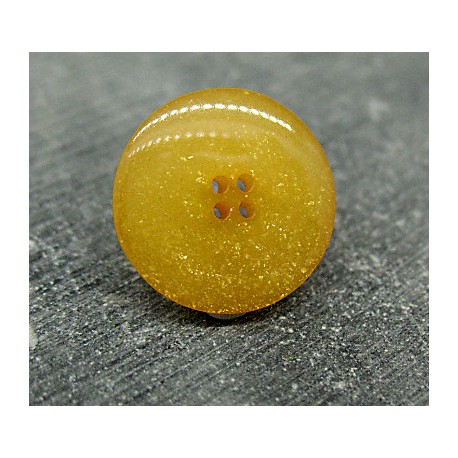 Bouton jaune maïs pailleté or 18mm