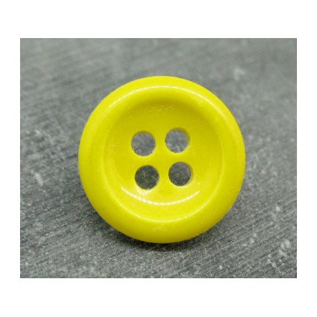 Bouton jaune émaillé verni 23mm