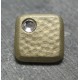 Bouton carré strass dore 13mm