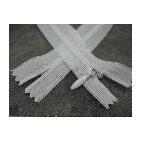 Zip invisible 4mm blanc