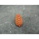 Bouton pomme de pin orange fuschia 18mm