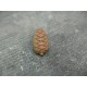 Bouton pomme de pin kaki fuschia 18mm