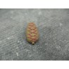 Bouton pomme de pin kaki fuschia 18mm
