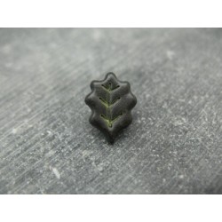 Bouton feuille de chêne vert bouteille 15 18mm