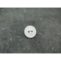 Bouton blanc strié soleil 12mm