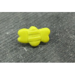 Bouton abeille jaune émaillé verni 18mm